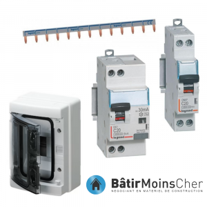 Tableau étanche avec inter diff 40A et disjoncteur 20A