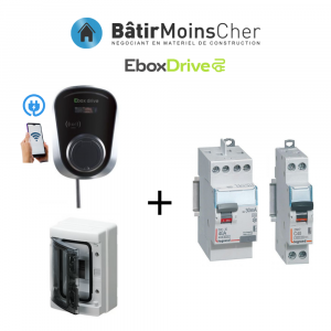 Kit recharge voiture électrique Ebox drive 7,4kW + coffret