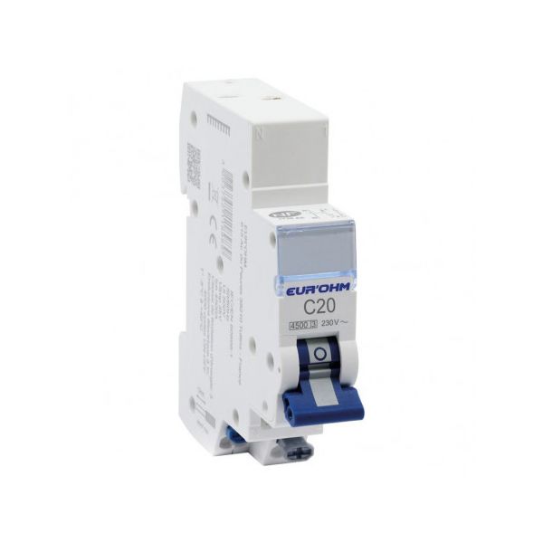 Disjoncteur EUR'OHM 1P+N 20A connexion rapide - 20320