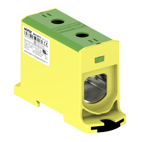 Bloc de Jonction Morek OTL240 Jaune/Vert aluminium/cuivre 35-240mm² 1500V 