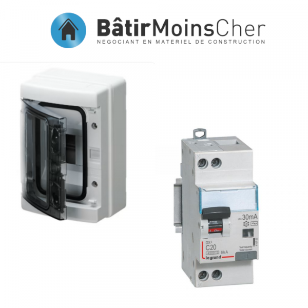 Tableau étanche avec disjoncteur diférentiel 20A 